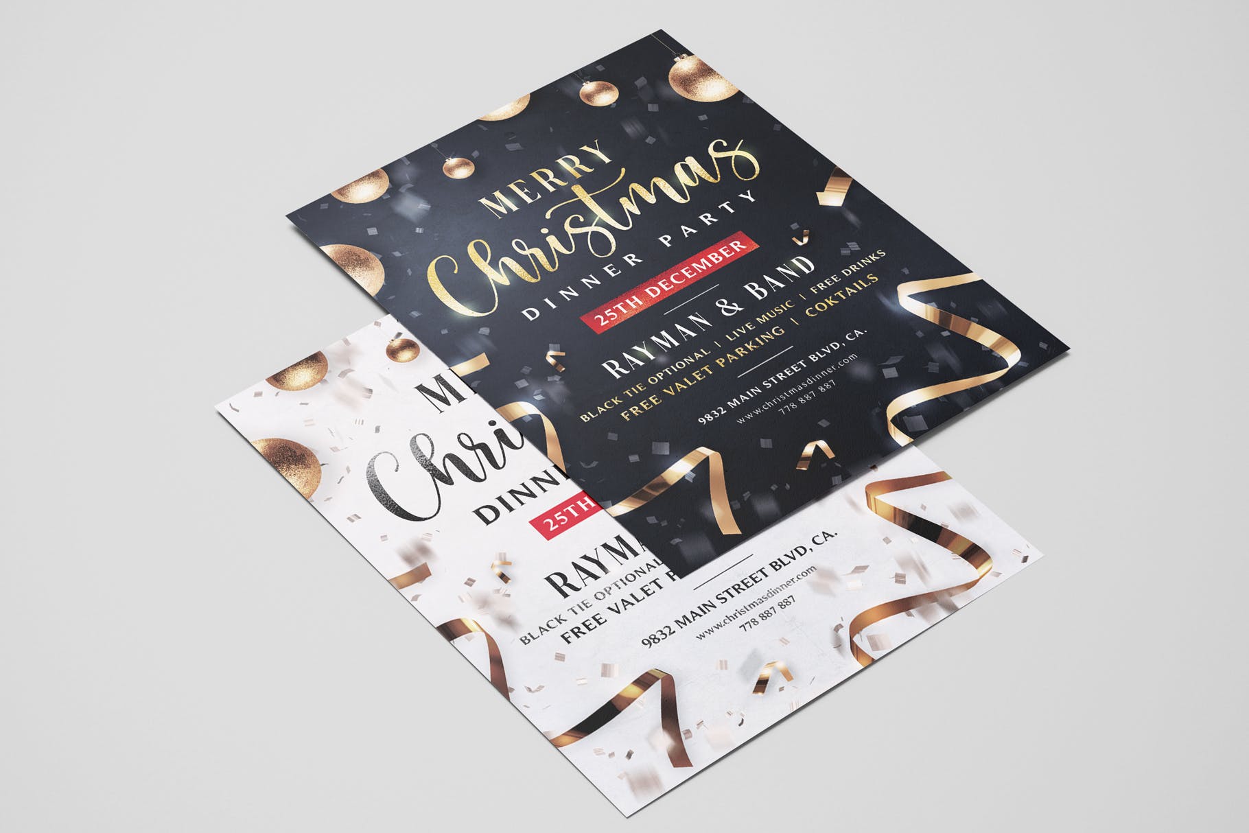 圣诞节庆祝主题海报传单设计模板v4 Christmas Flyer Template Vol.4插图(1)