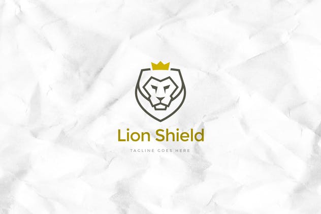 狮子盾牌电子竞技徽标设计模板 Lion Shield Logo Template插图(1)