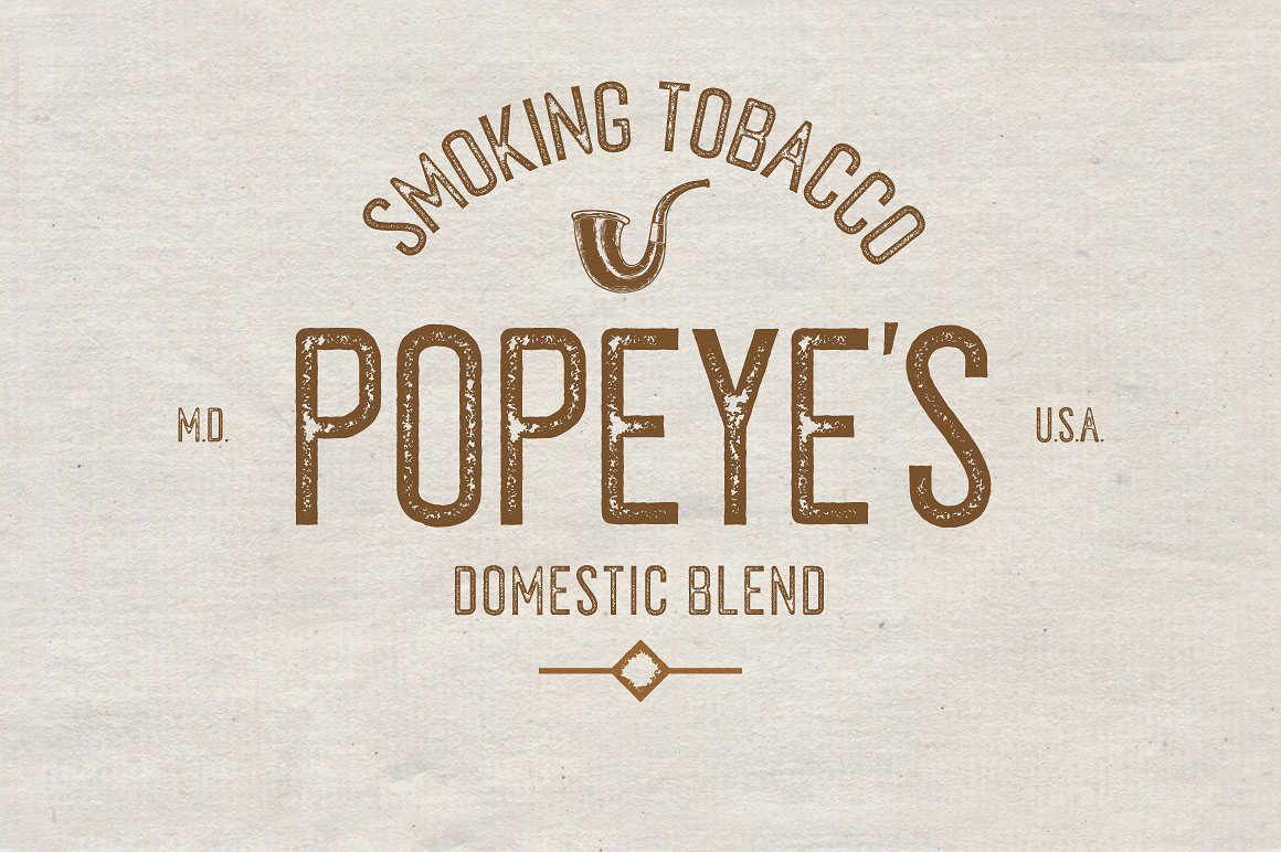 复古风格设计适用的英文无衬线字体 Tobacco Sans Serif Font插图2