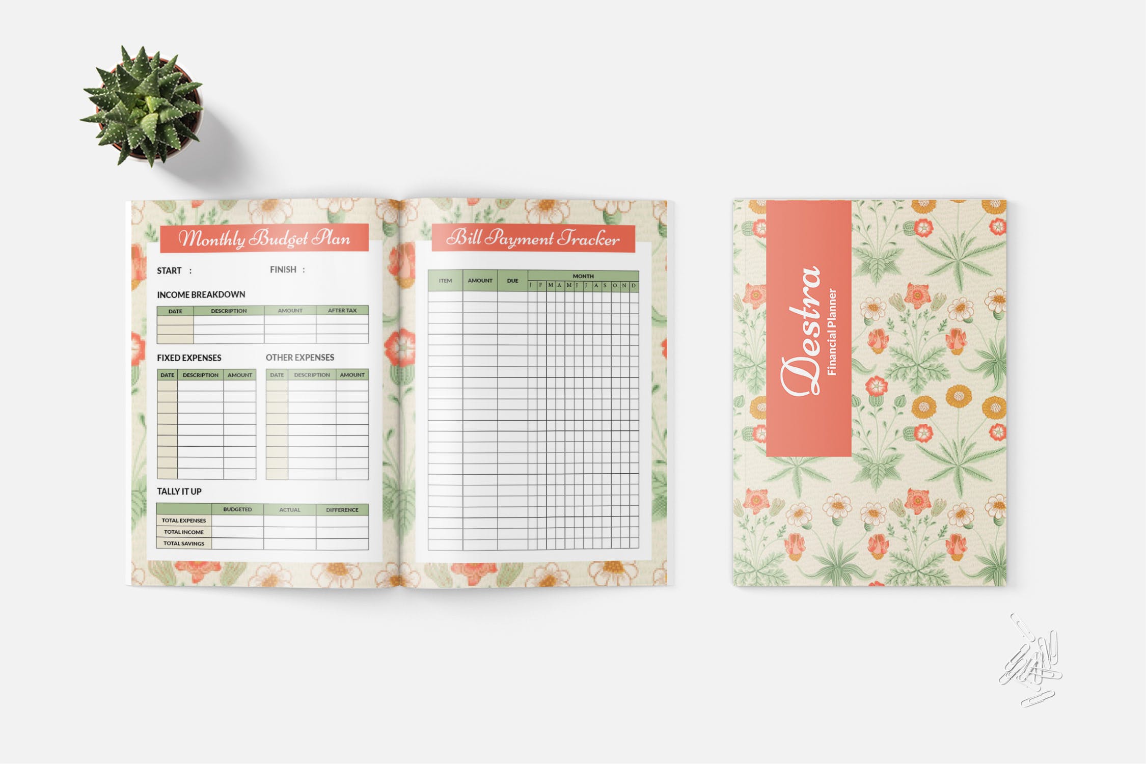 个人账本手账本设计模板 Finance Planner Book插图2