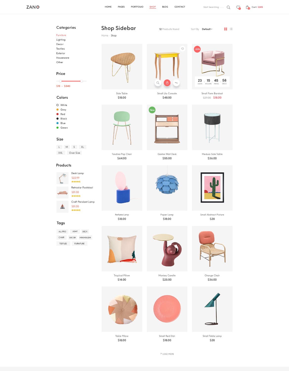 家具电子商务网上商城设计PSD模板 Zano | Furniture eCommerce PSD Template插图11