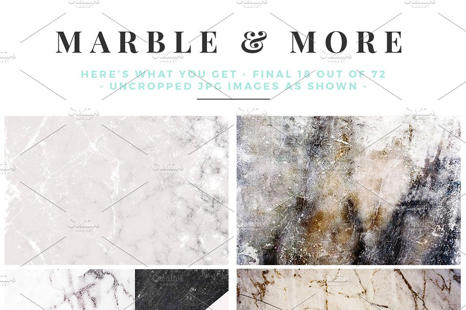 大理石&烫金锡纸纹理 Marble & More Backgrounds插图(8)