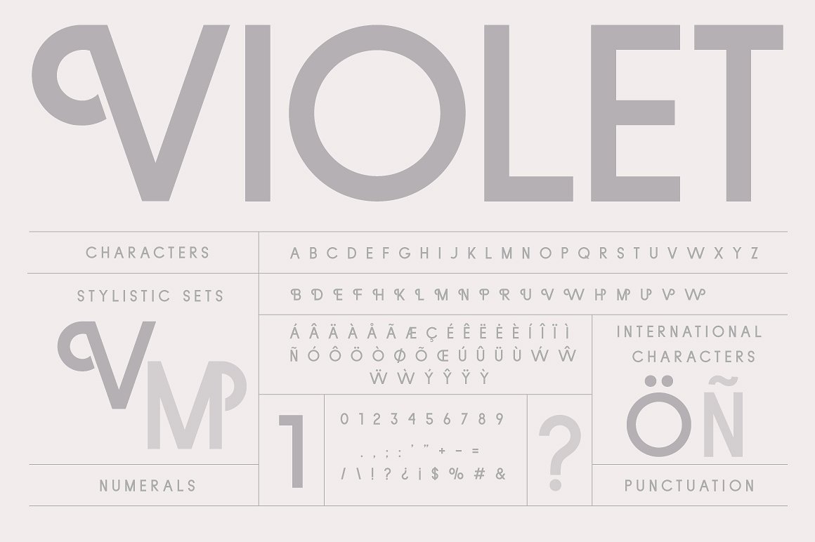 现代优雅品牌设计英文无衬线字体 Violet Font插图5
