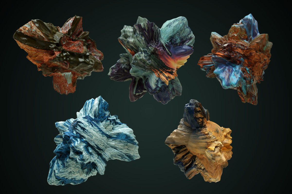 创意抽象纹理系列：15款混合油漆3D纹理&PS笔刷 Tectonic (Exclusive)插图(8)