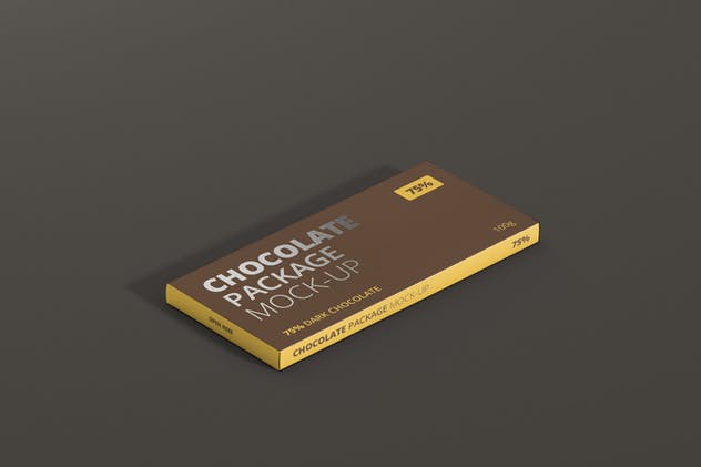 扁平长方形巧克力包装样机 Chocolate Packaging Mockup插图(6)