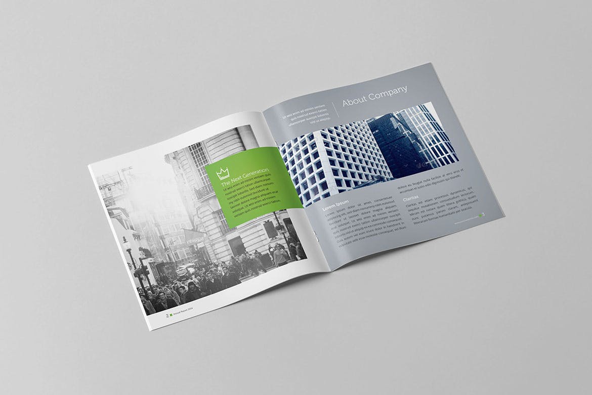 方形企业年报/年度报告设计模板 Square Annual Report插图(2)