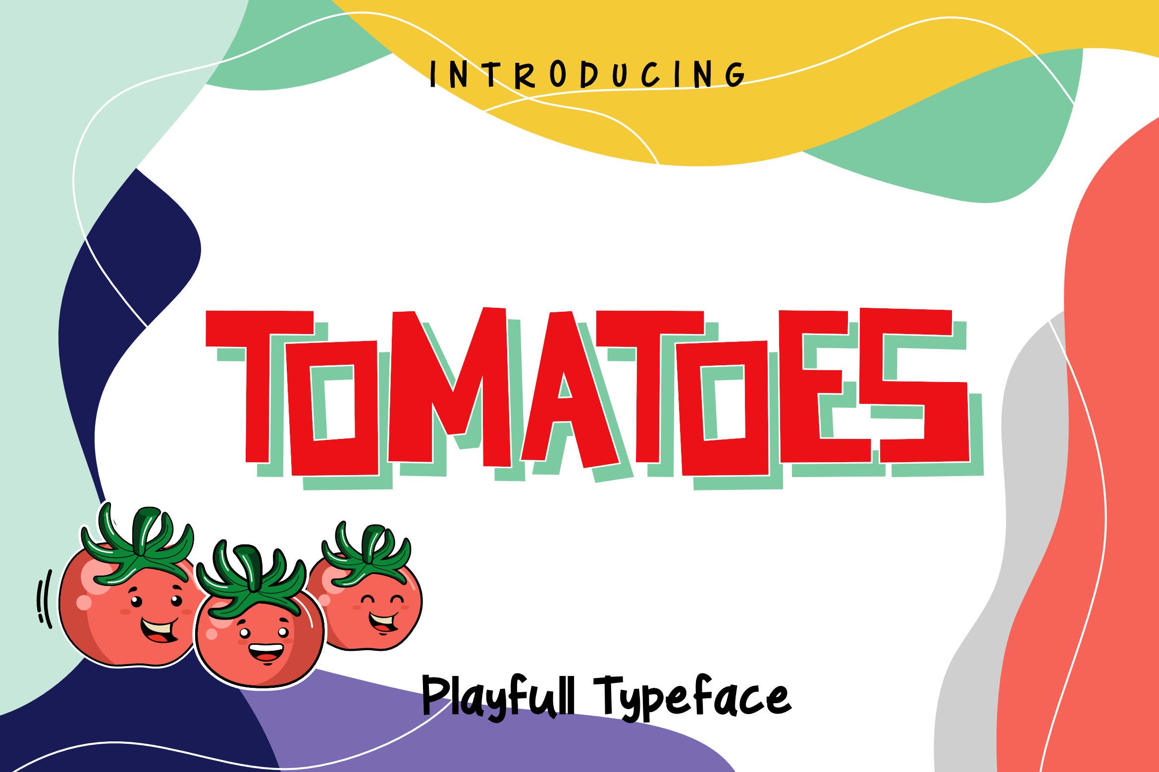 儿童设计项目适用的英文可爱手写字体 Tomatoes – Playful Typeface插图