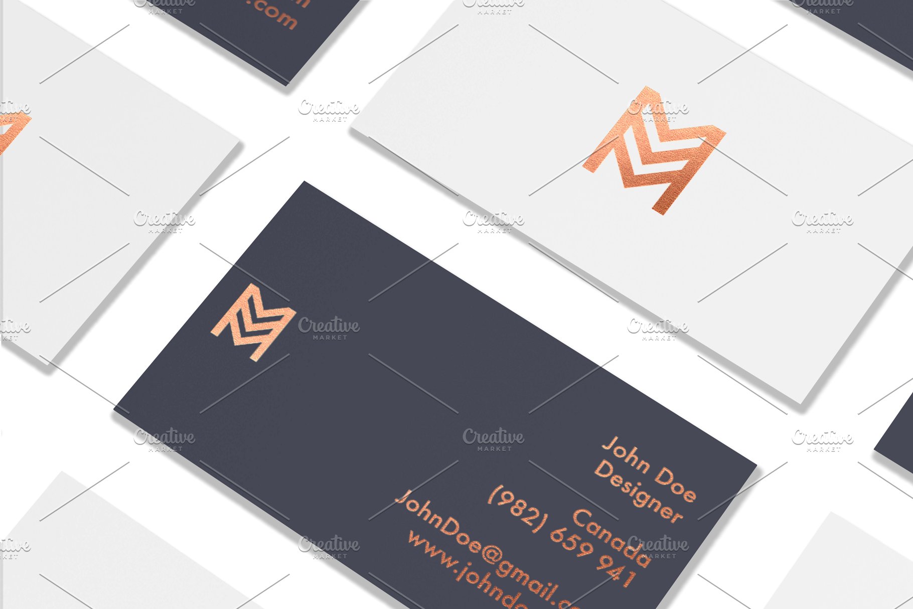 企业名片样机模板 Business Cards Mockup Vol 3插图(2)