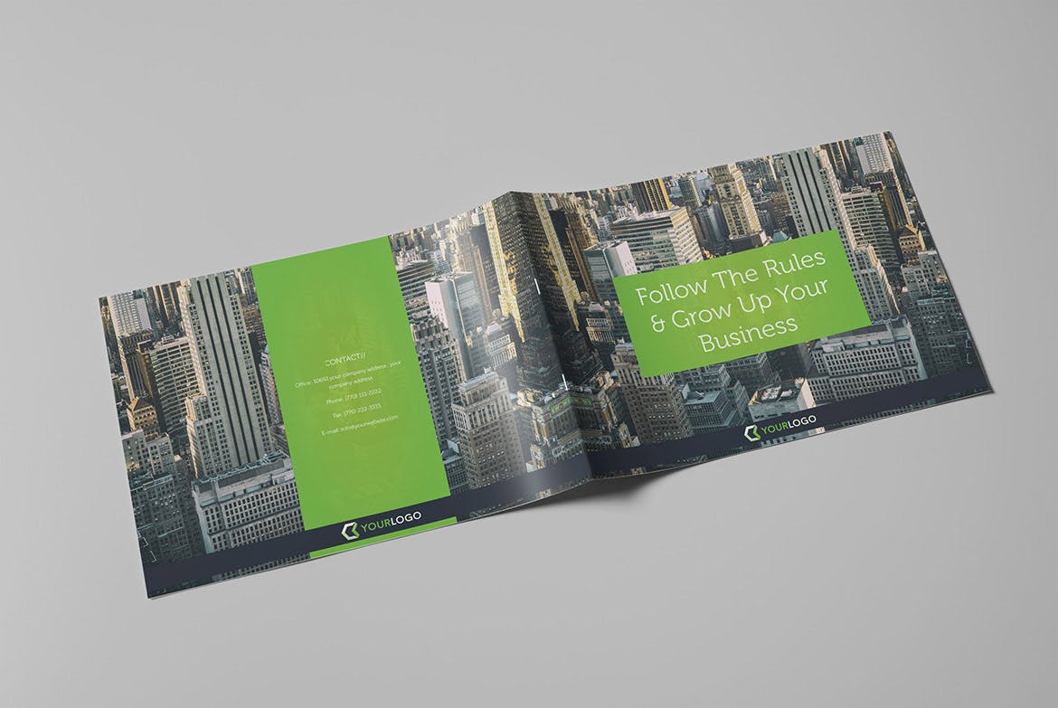 大型上市公司宣传画册设计模板 Corporate Business Landscape Brochure插图(8)