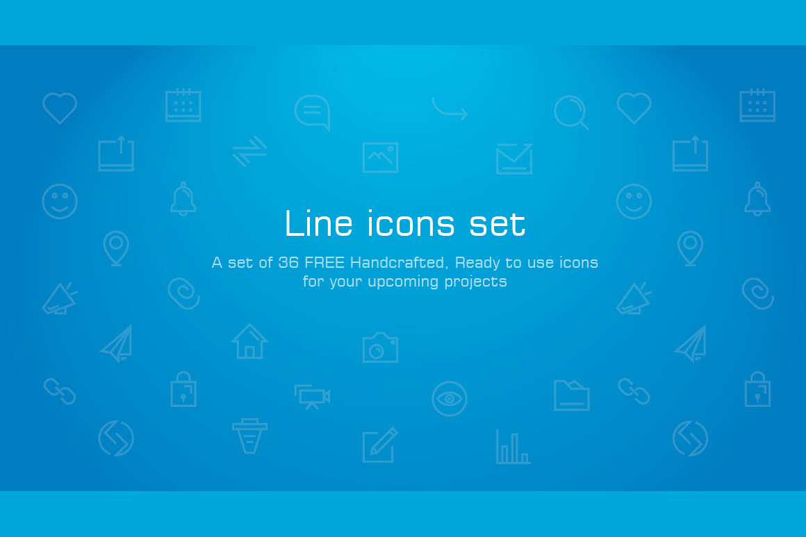 36个社交媒体线性图标 Free Social Media Linear Icons插图