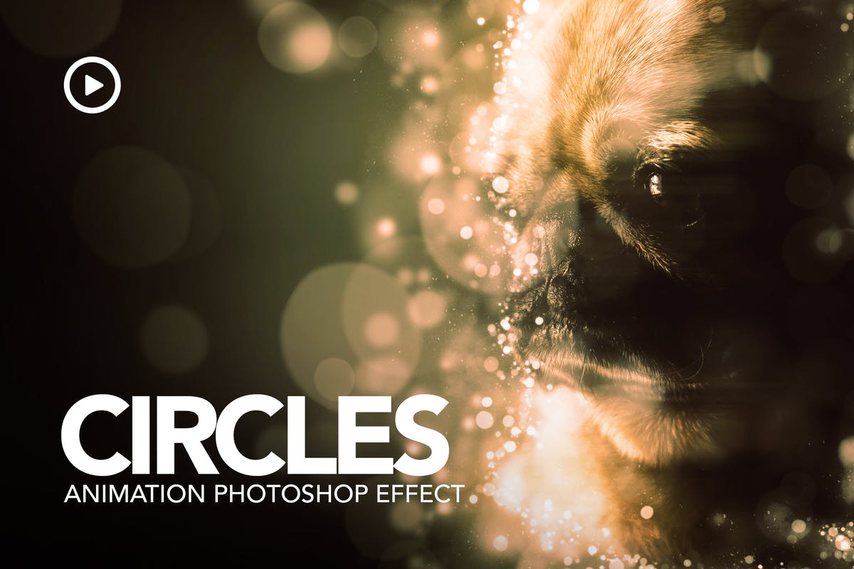 动态圆形光晕效果PS动作 Circles Animation Photoshop Action插图