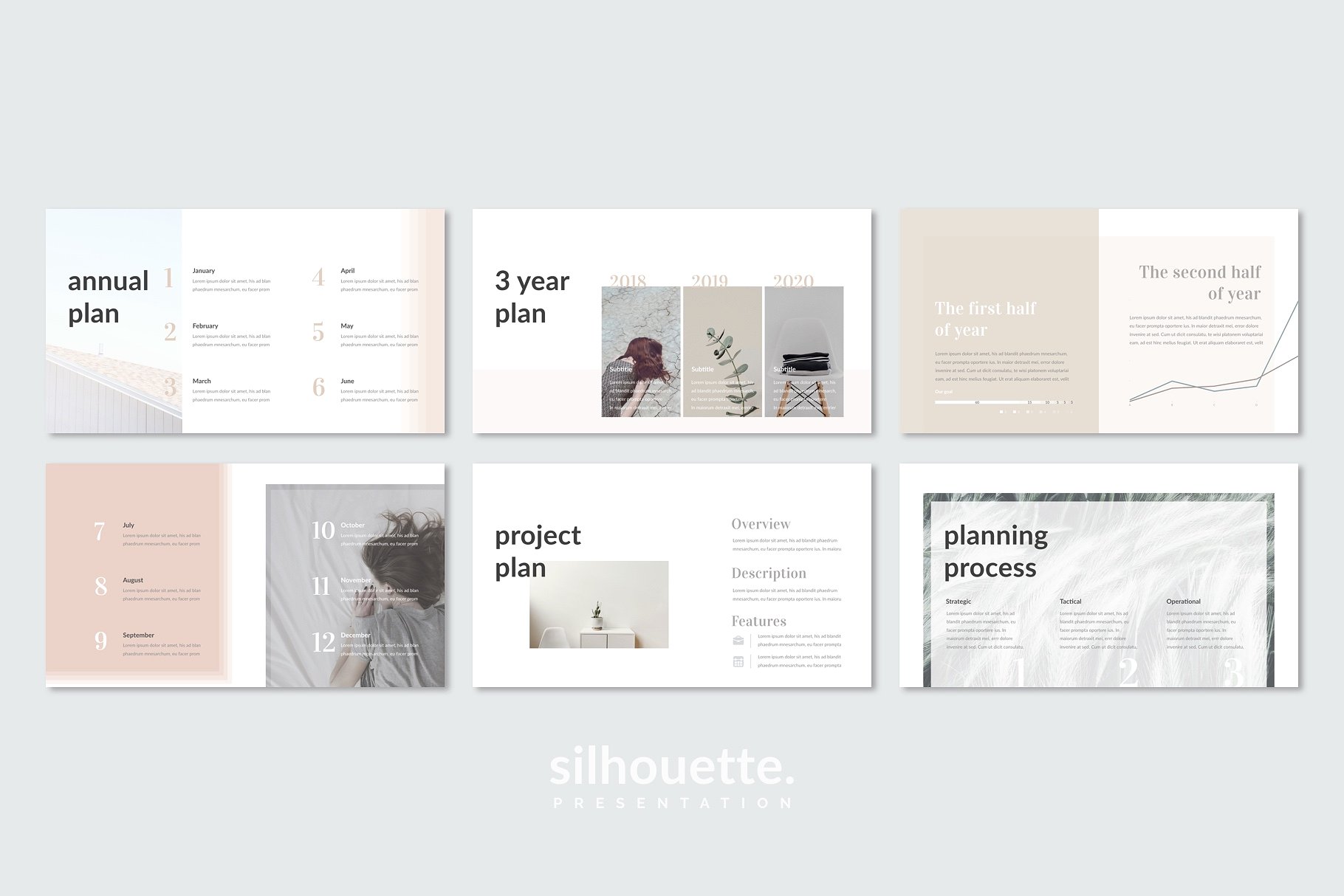 Silhouette PowerPoint Template 专业优雅的展示商业计划的PPT模板下载[pptx,ppt]插图(7)