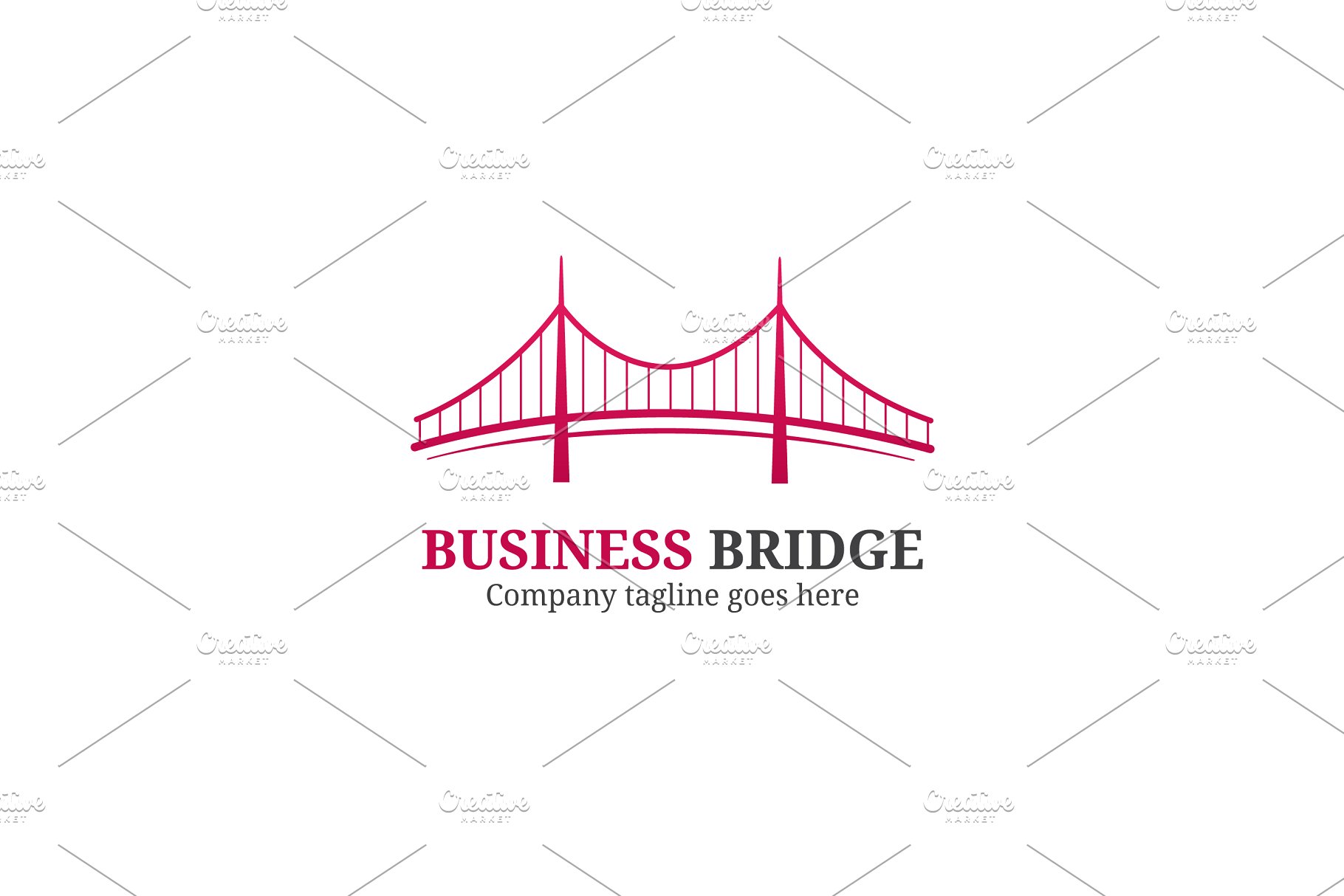 商业桥梁形象图形Logo模板 Business Bridge Logo插图3