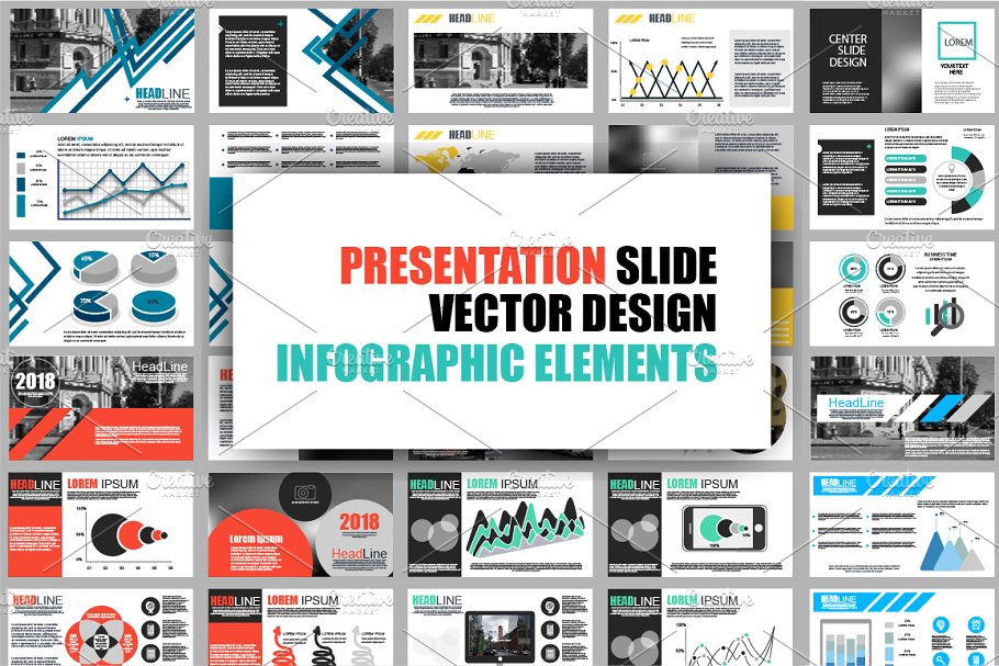 适合报表、市场营销、广告、年报…PPT幻灯片模板 Powerpoint Slide Templates插图