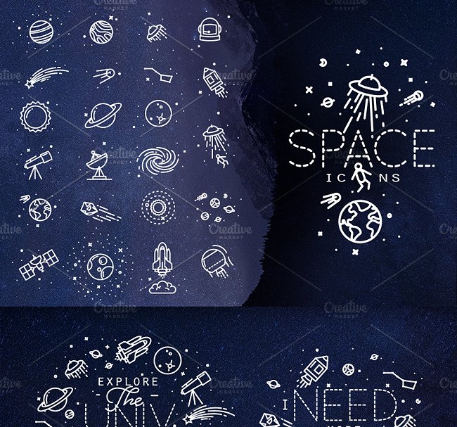 太空主题图标集 Space Icons插图