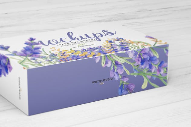 餐饮食品包装纸盒样机模板V5 Paper Box Mockup 05插图(1)