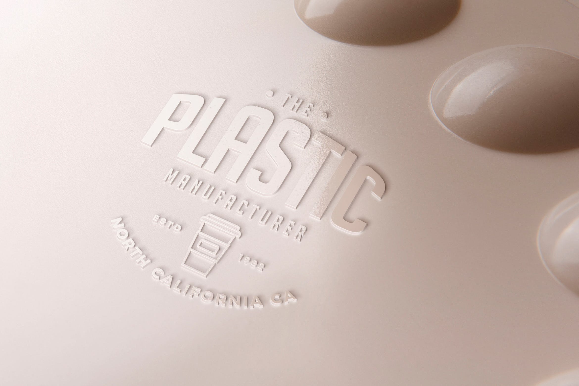 塑胶压印工艺Logo设计效果图样机 Plastic Logo Mockups插图