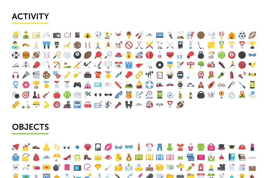 2500枚表情图标合集 2500 Emoji Icons Bundle插图(2)