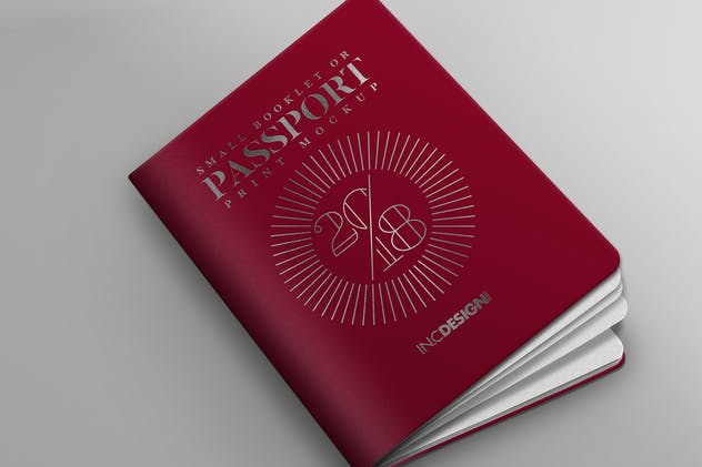 高分辨率出国护照证照样机模板 Passport Booklet Photo Realistic MockUp插图5