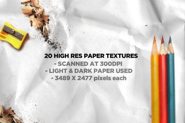 20个折叠褶痕纸张纹理素材 20 Folded Paper Textures插图1