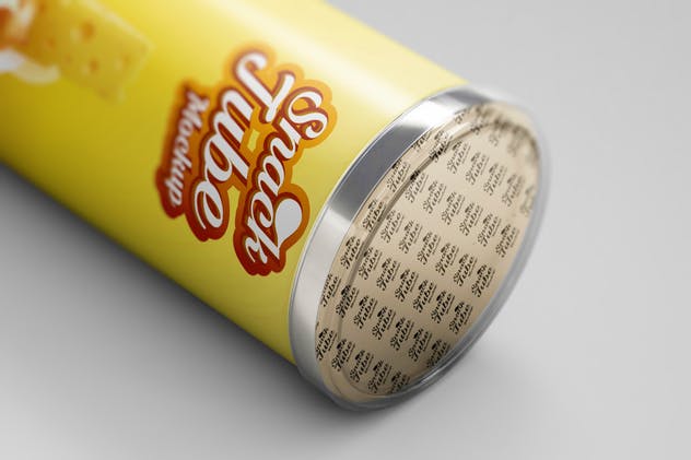 薯片圆筒食品包装样机模板 Snack Tube Mockup插图(6)