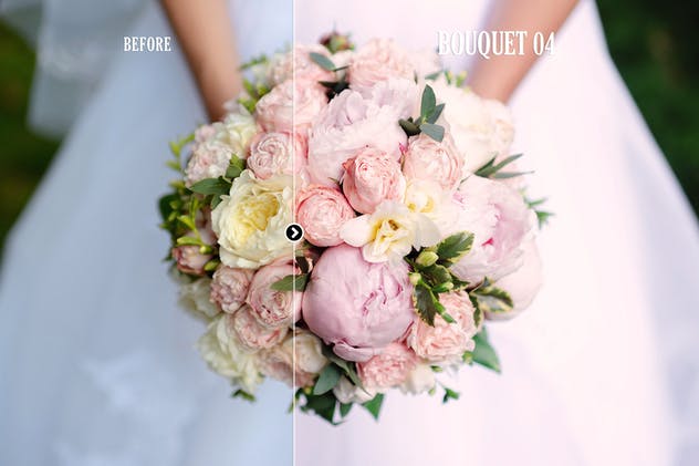 浪漫婚礼花束装饰PS动作 Bouquet Wedding Actions for Photoshop插图4