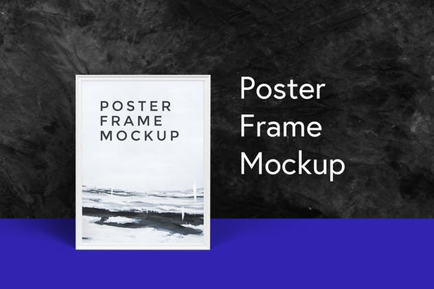 创意海报设计预览相框样机模板 Poster Frame Mockup插图(1)