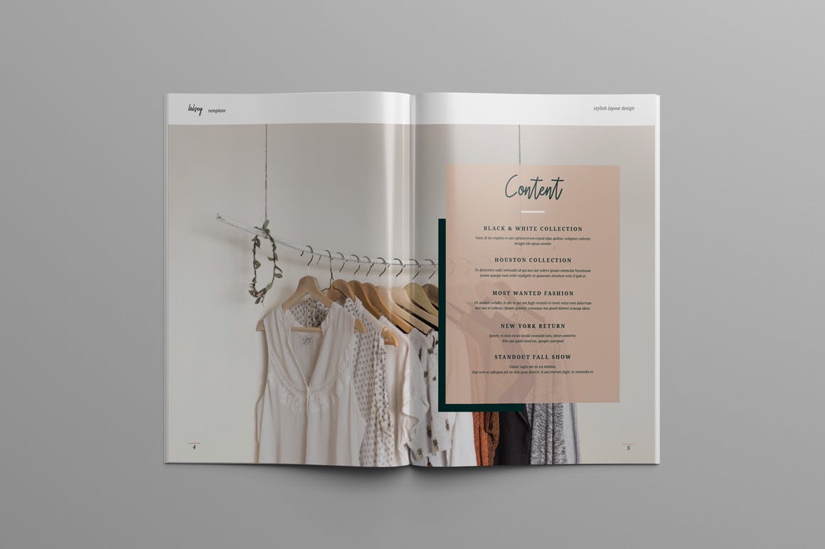 时尚摄影/时装品牌产品目录&杂志设计模板 KELSEY – Fashion Lookbook & Magazine插图(2)