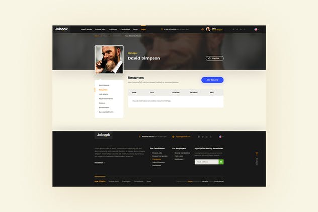创意招聘网站设计PSD模板 Jobook – A Unique Job Board Website PSD Template插图(11)