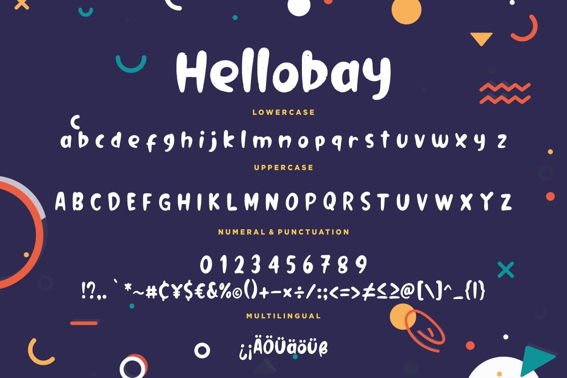 儿童主题设计适用的可爱风格英文画笔字体 Hellobay Fun Children Typeface插图6