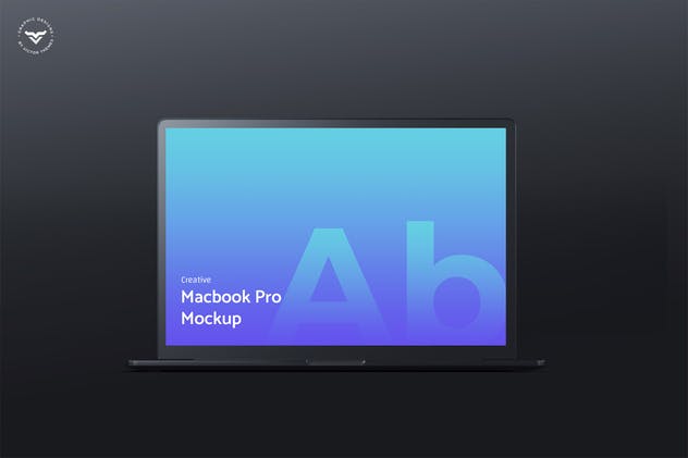 黑色笔记本电脑屏幕网站设计演示样机 Dark Laptop Mockups插图(1)
