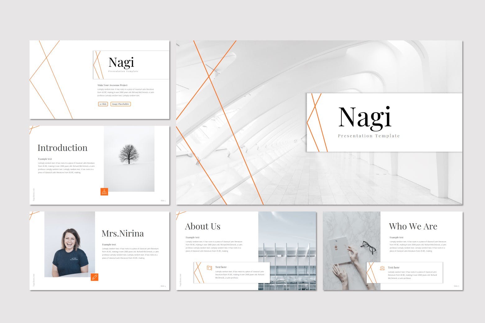 创意设计公司业务介绍谷歌幻灯片模板 Nagi – Google Slides Template插图1