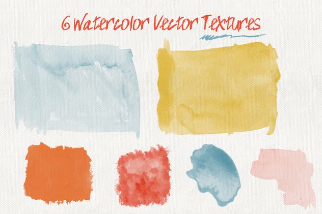 36款水彩画AI画笔笔刷＆水彩质感肌理纹理 Set of Watercolor Brushes and Textures插图(2)