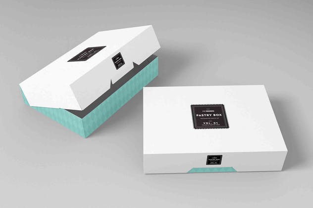 快餐盒糕点外带包装样机v1 Food Pastry Boxes Vol.1: Packaging Mockups插图4