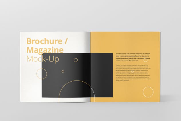 方形小册/杂志排版设计样机模板 Square Brochure / Magazine Mock-Up插图(8)