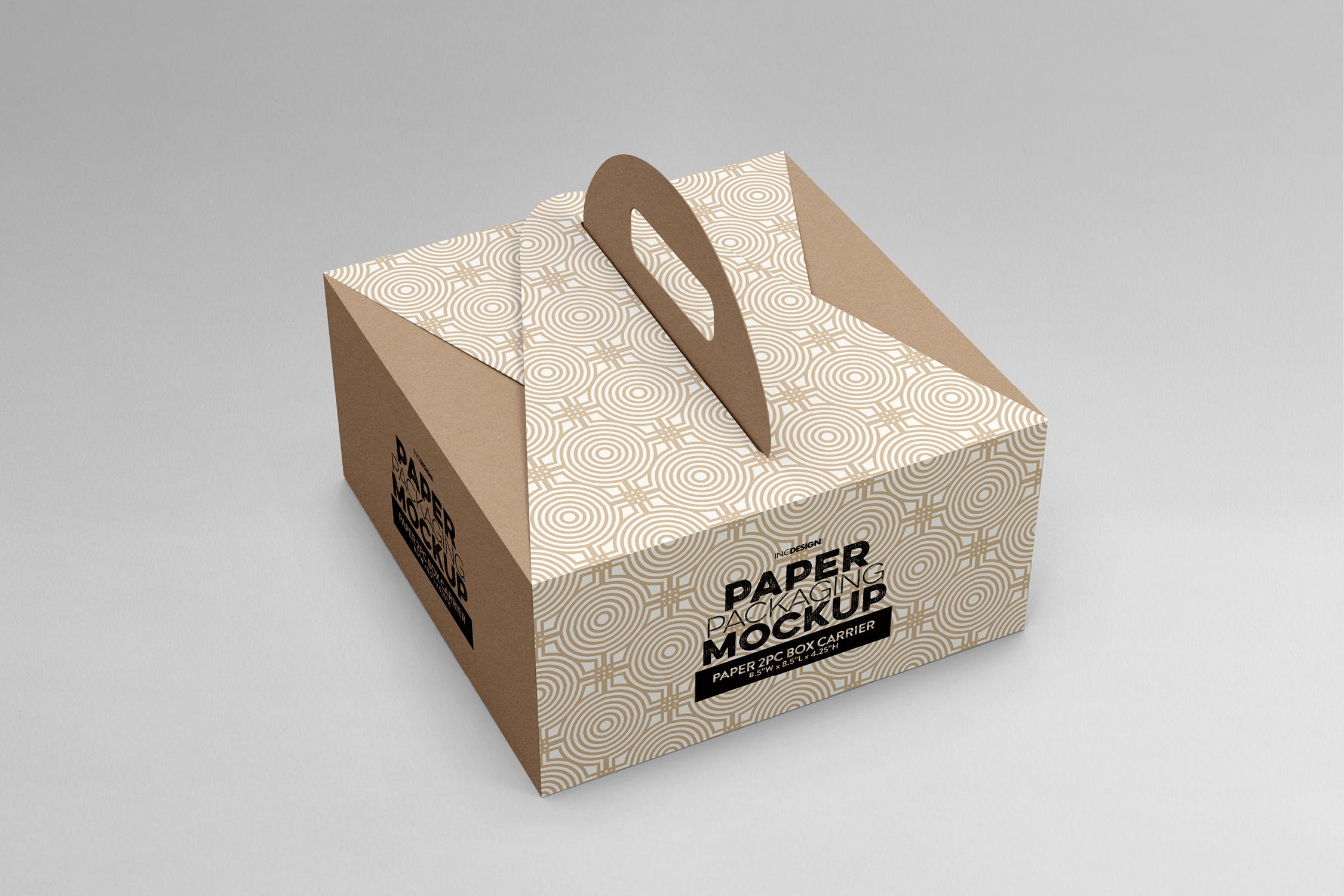 2件装纸盒包装设计样机模板 2pc PaperBox Carrier PackagingMockup插图(3)