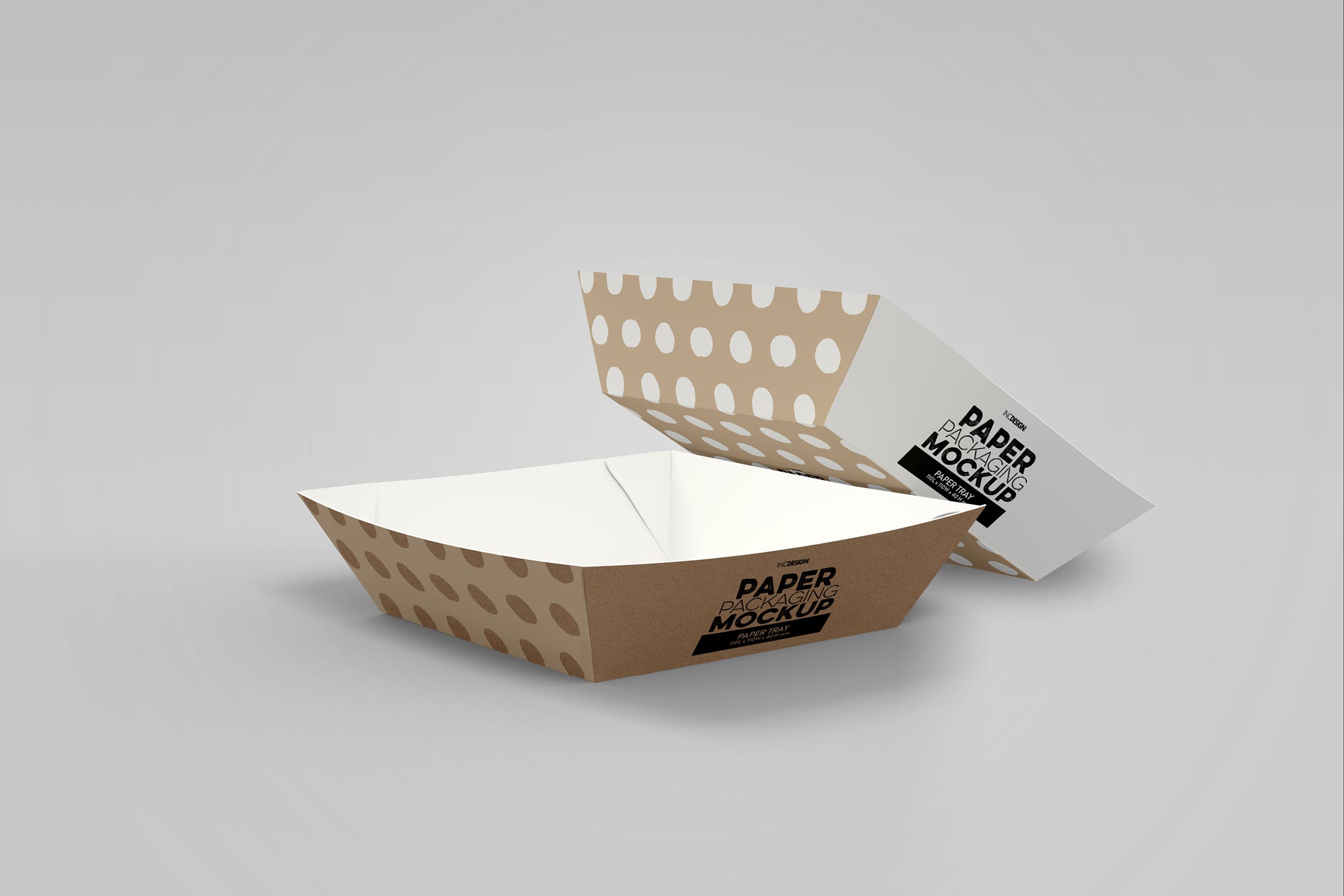 一次性小吃纸盘样机模板 Paper Tray 6 Packaging Mockup插图2