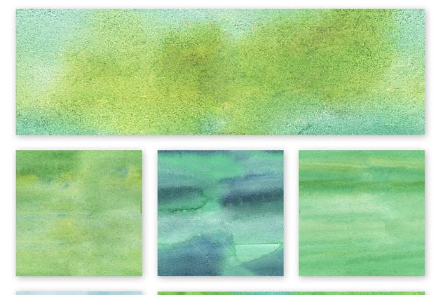 23款绿色基底水彩纹理 Watercolor Seamless Textures – Green Pack插图6