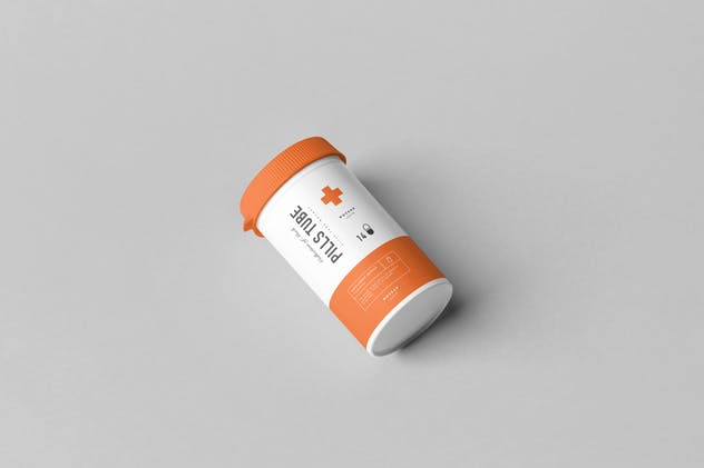 药丸樽药丸盒样机模板 Pills Tube & Box Mock-up插图(5)