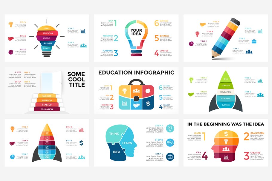 Top50信息图表插图幻灯片模板设计素材 Infographics – Shop Best Sellers插图(4)