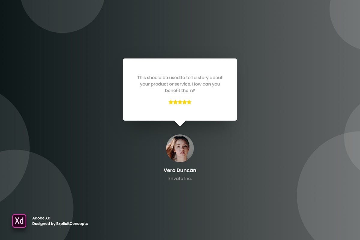 网站产品服务评价展示窗口设计模板Vol.4 Testimonial Vol 04 – Adobe XD插图