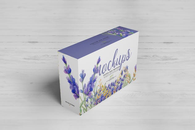 食品包装纸盒样机模板V6 Paper Box Mockup 06插图(3)