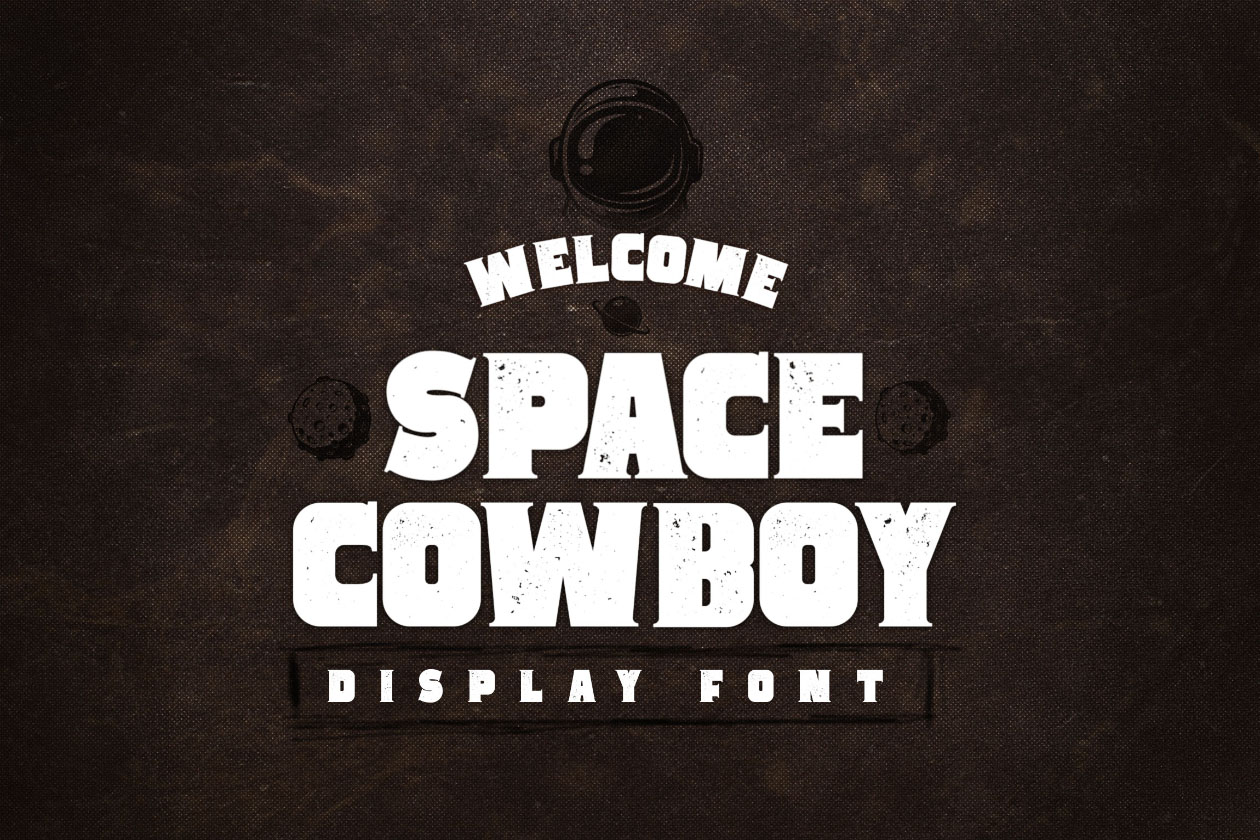 复古风格粗体英文衬线字体 Space Cowboy Typeface插图