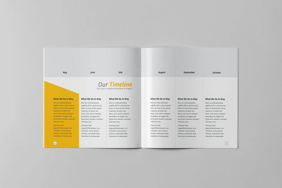 高端方形商业/企业宣传册设计模板 Williams Business Square Brochure插图4