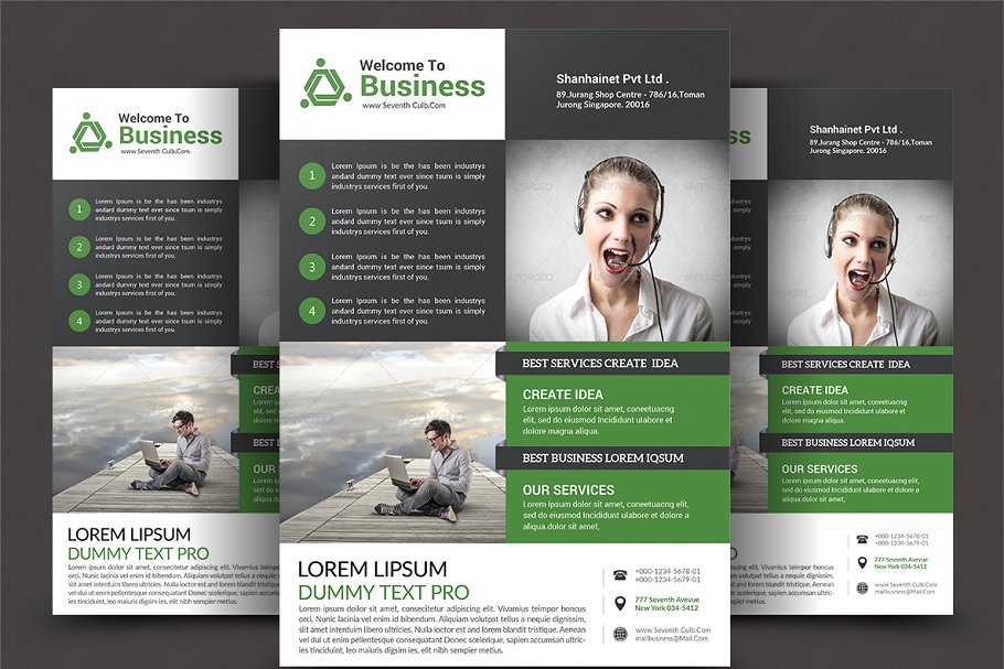 企业商务传单模板合集（8） (8) Business Flyer Bundle插图(2)