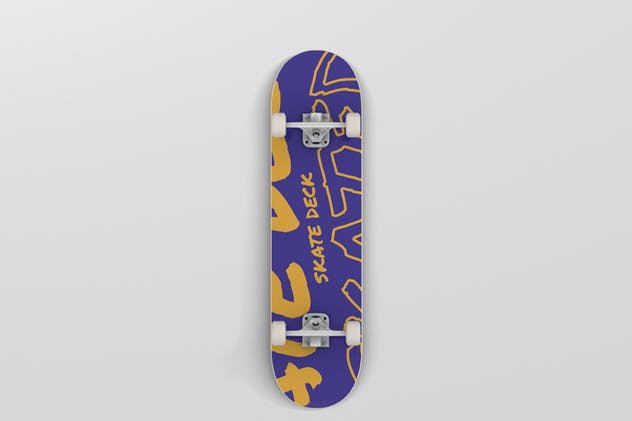 极限运动滑板图案设计样机 Skateboard Mockup插图(4)