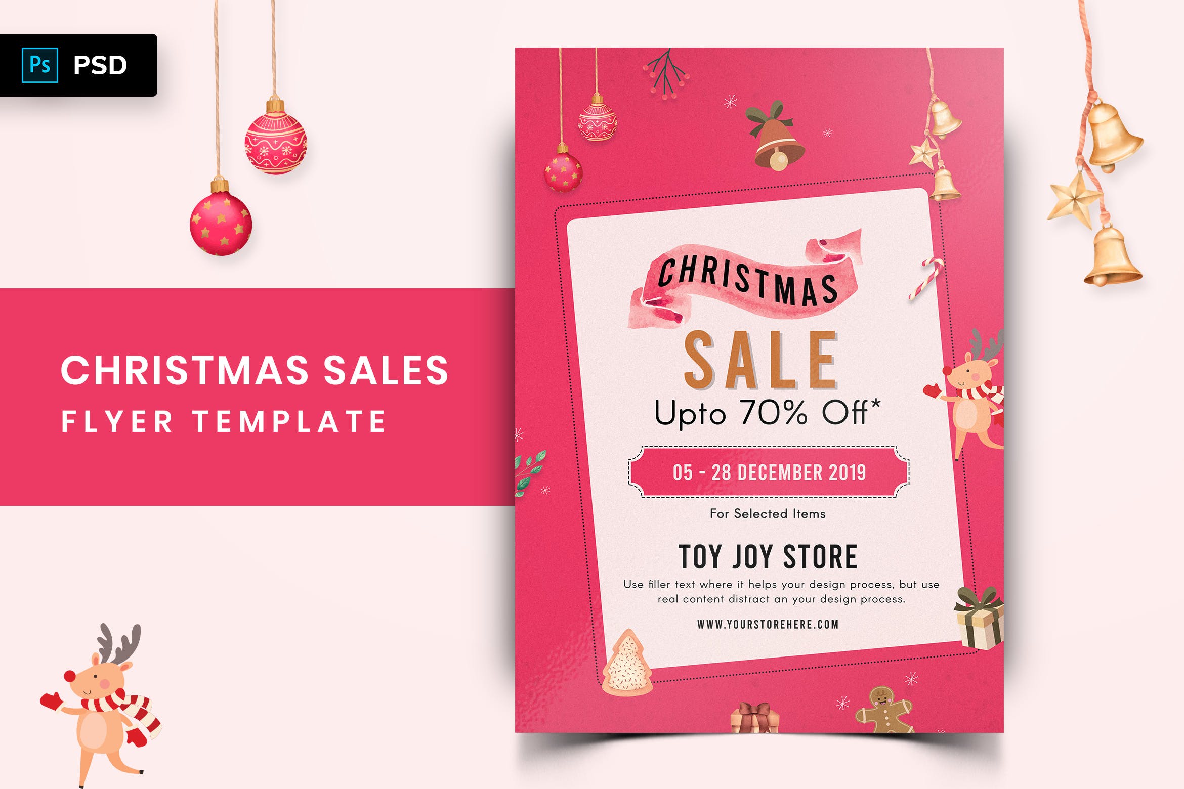 圣诞节玩具店促销广告海报传单设计模板v3 Christmas Offer Sales Flyer-03插图