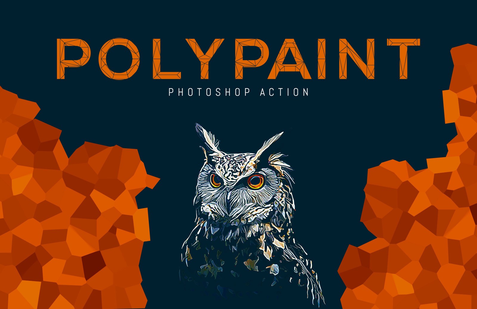 抽象油画效果 PS 动作 Polypaint Photoshop Action插图