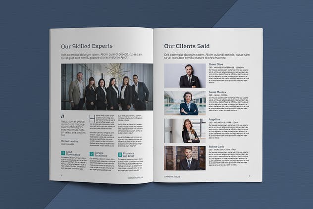 12页优雅现代简约风企业业务宣传册模板 Business Brochure Template插图(6)