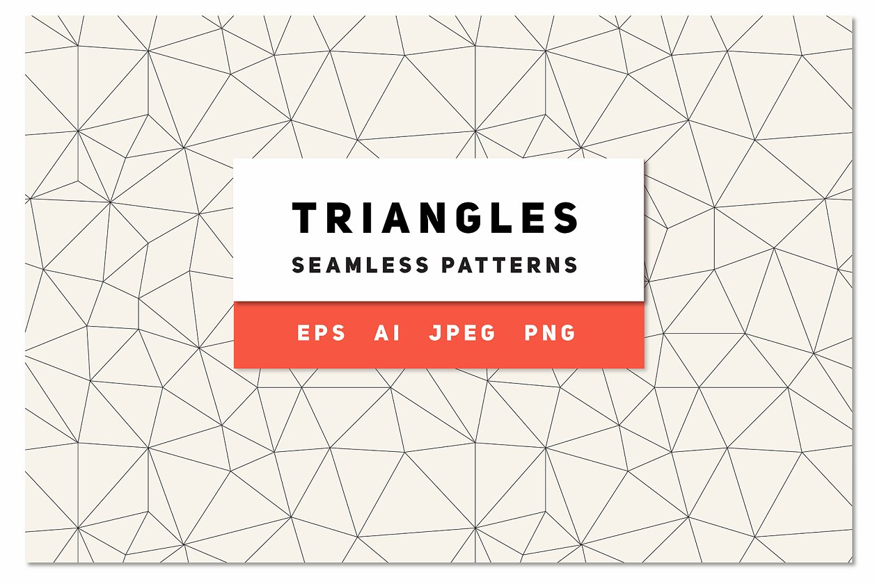 不规则多种形状三角形无缝图案纹理 Triangles Seamless Patterns Bundle插图